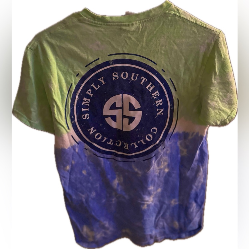 Simply Southern Mint and Blue Tie-Dye Tee